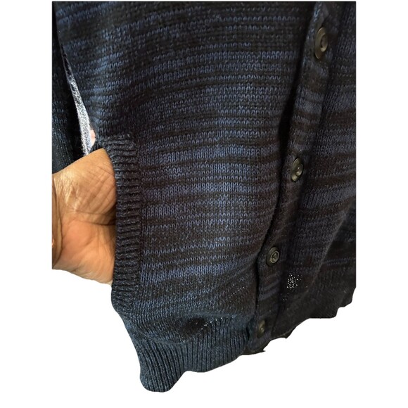 American Rag Dark Blue\Black Shawl Collar Sweater Men’s Medium - Picture 3 of 5